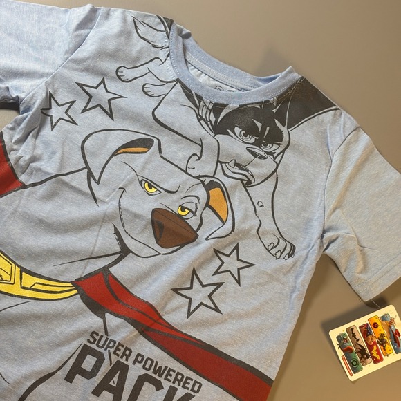 DC League of Super Pets Other - Kids‎ DC League of Super Pets T Shirt Light Blue Size 7 Krypto Ace Mutt